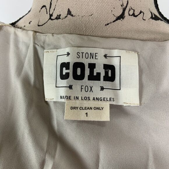 NWT Stone Cold Fox Charlie‎ Blouse Size S Black Lace Crochet Crop Preppy Boho - Picture 7 of 8